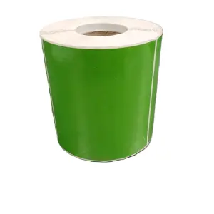Etykiety foliowe PP ZIELONE 100x100 mm 500 szt. klej kauczukowy