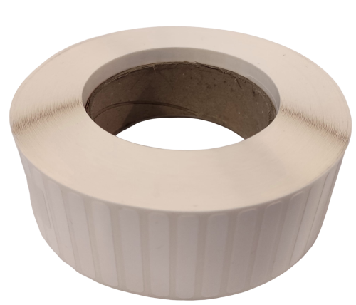 Etykieta folia biała 40x6 mm 10.000 szt. fi76 - PPHU Randi
