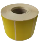 Etykiety termiczne 80x50 mm 1000 szt. ŻÓŁTE klej odlepny 