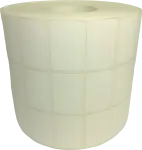 Etykiety foliowe białe 32x20 mm  12.000 szt. III rzędy fi76