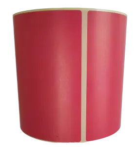 Etykiety termiczne 100x80 mm 500 szt. klej odlepny fi40 CZERWONE 