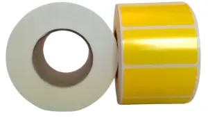Etykiety foliowe żółte PVC 50x30 1000 szt. barwione w masie 