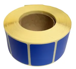 Etykiety termotransferowe matowe (vellum) 35x25 mm 1000 szt. CIEMNO NIEBIESKIE 
