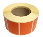 Etykiety termotransferowe matowe (VELLUM) 35x25 mm 1000 szt. pomarańczowe  
