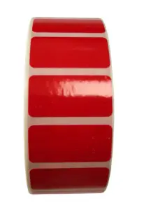 Etykiety foliowe czerwone 40x25 mm 1000 szt. 