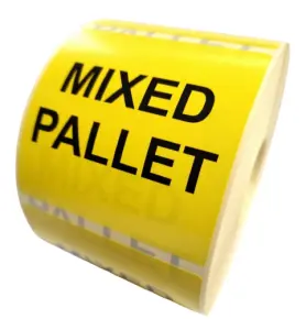 Etykiety ostrzegawcze "MIXED PALLET" 80x80 mm 1000 szt.  