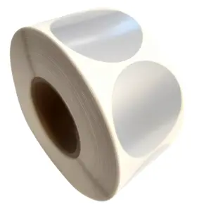 Etykiety foliowe srebrne fi40  1000 szt. 