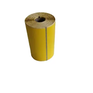 Etykiety termiczne TOP 100x100 mm 200 szt. fi19 ŻÓŁTA znacznik + perforacja 