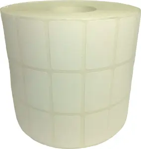 Etykiety foliowe białe 32x20 mm  12.000 szt. III rzędy fi76