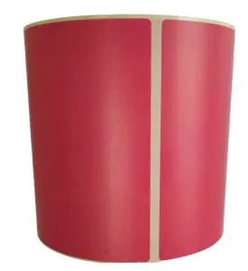 Etykiety termiczne 100x80 mm 500 szt. klej odlepny fi40 CZERWONE 