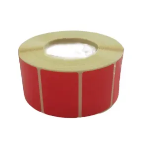Etykiety termiczne 50x30 mm 1000 szt. CZERWONE