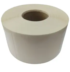Etykiety foliowe 100x100 mm biała PP 1000 szt. fi76. Klej mocny Syntyre